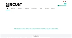 Desktop Screenshot of ecler.com