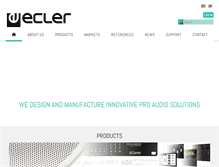 Tablet Screenshot of ecler.com